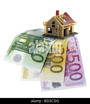 Euroscheine Modellrohbau mit Banque D'Images