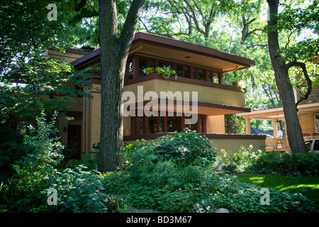 Mme Thomas Gale house par Frank Lloyd Wright style prairie Oak Park Illinois Banque D'Images