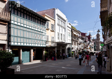 Les tamis House (Casa dos Crivos ou Gelosias) dans la ville de Braga, Portugal. 16th/typique du 17ème siècle érigée par un archevêque Banque D'Images