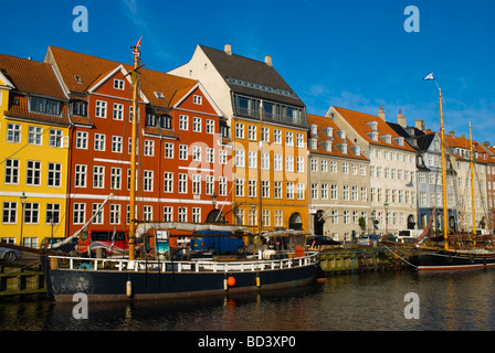 Port de Nyhavn, dans le centre de Copenhague Danemark Europe Banque D'Images