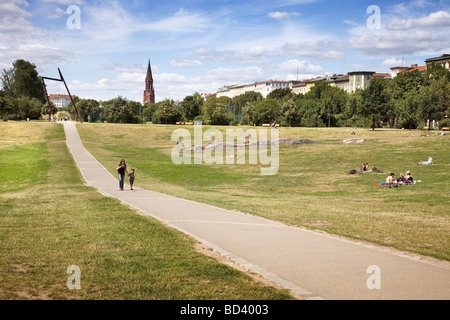 Parc Goerlitzer, Kreuzberg, site de l'ancien Bahnhof, Berlin, Allemagne Banque D'Images