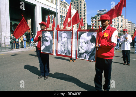 Démonstration politique de Milan 1992 Banque D'Images