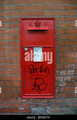 Square Post Box, Park Row, Nottingham Banque D'Images