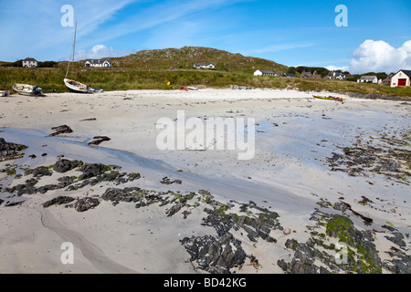 Plage sur Iona, une petite île écossaise, une partie de la chaîne d'Hébrides intérieures. Banque D'Images