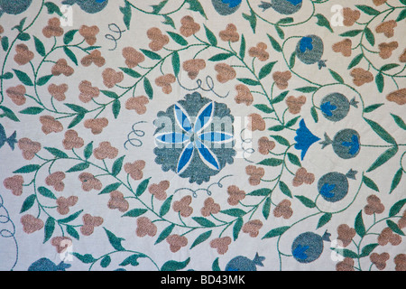 Textile brodé ouzbek à Boukhara Ouzbékistan Banque D'Images