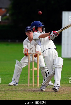 La charité 6 un match de cricket du côté de l'aide de l'aide pour les Héros, un organisme de bienfaisance mis en place pour aider le personnel militaire blessé, Wrecclesham, UK. Banque D'Images