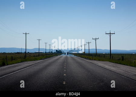 La route 20 dans l'Est de l'Oregon Banque D'Images