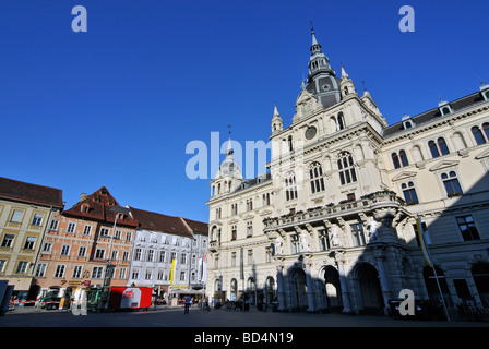 L'hôtel de ville Rathaus Graz Autriche Banque D'Images