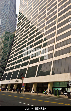 Bâtiment grâce à la 42e Rue, Manhattan, New York, USA Banque D'Images