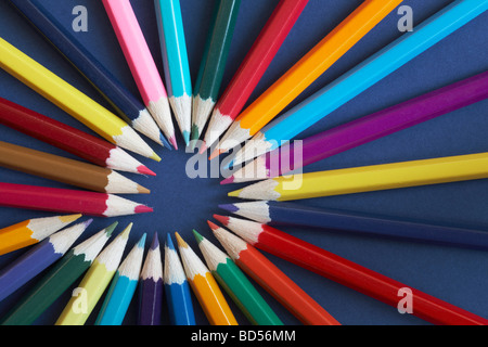 Joint torique de crayons de couleur Banque D'Images