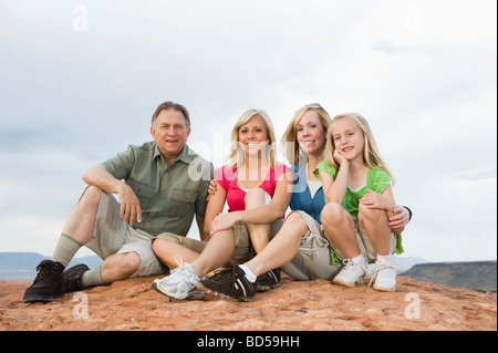 Vacances en famille à Red Rock Banque D'Images