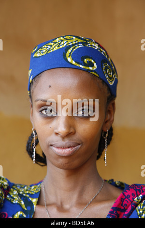 Woman, portrait, groupe ethnique mbororo, Bamenda, Cameroun, Afrique Banque D'Images