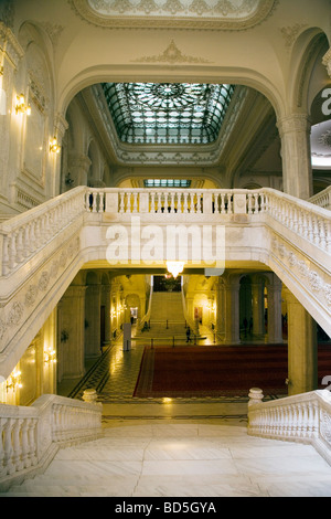 Le hall d'entrée Palais du Parlement, Bucarest Banque D'Images