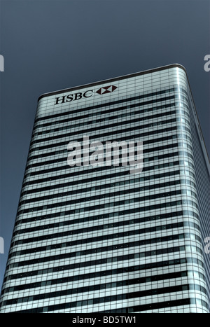 La tour HSBC Group Head Office Canary Wharf Docklands Londres Angleterre Juillet 2009 Banque D'Images