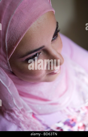 Portrait Portrait d'une jeune fille musulmane Banque D'Images