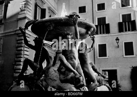 Fontana delle Tartarughe Piazza Mattei, Rome, Italie Banque D'Images