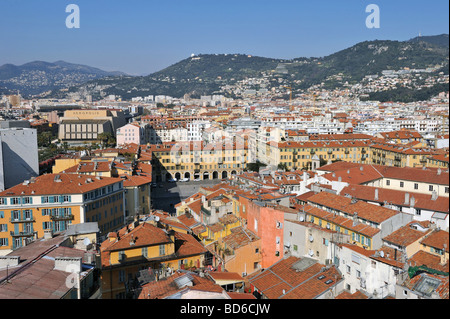 Nice (06) : "la Place Garibaldi' square Banque D'Images