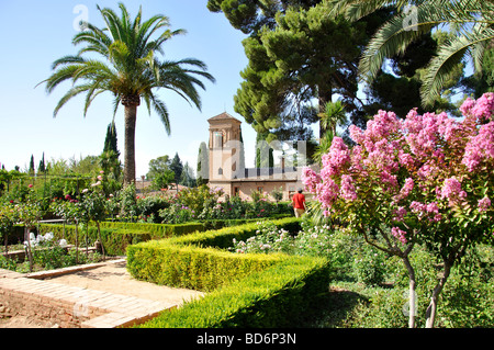 Palacio de Carlos V et de jardins, La Alhambra, Granada, Granada Province, Andalusia, Spain Banque D'Images