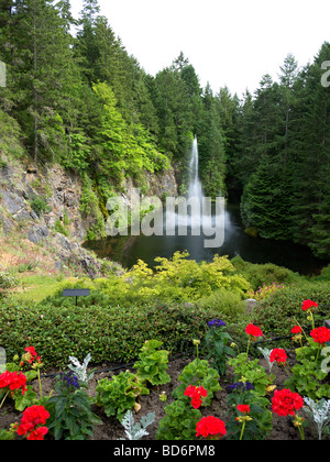 Ross fontaine dans les Jardins Butchart, près de Victoria sur l'île de Vancouver en Colombie-Britannique au Canada Banque D'Images