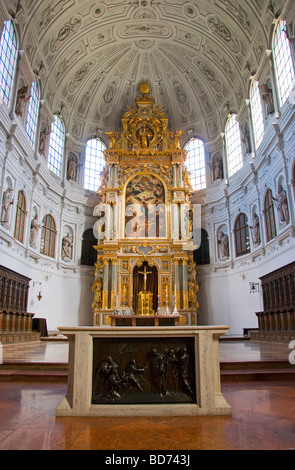 Munich, Bavière, Allemagne. Église des Jésuites de St Michel (1583-9) intérieur Banque D'Images