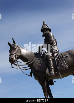 Statue de Col James Macleod à Fort Calgary Mountie Museum de Calgary, la plus grande ville de la province de l'Alberta, Canada. Banque D'Images