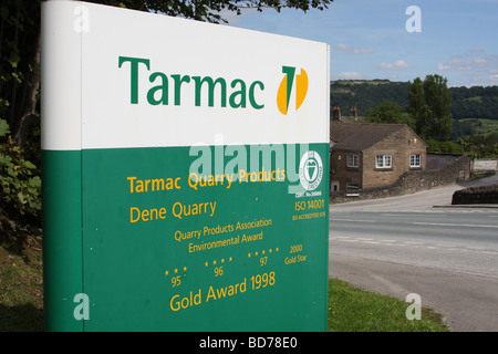 La carrière de Tarmac Dene, Cromford, Derbyshire, Angleterre, Royaume-Uni Banque D'Images