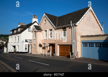 Cottage. La ville de Sidmouth. Devon. L'Angleterre. L'Europe Banque D'Images