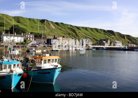 Scrabster Harbour dans le Nord de l'Ecosse, Royaume-Uni, qui est un port important pour l'industrie de la pêche Banque D'Images