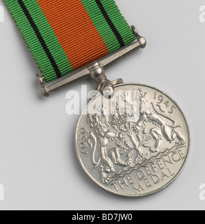 Au revers d'une médaille de service britanniques et du Commonwealth de la seconde guerre mondiale Banque D'Images