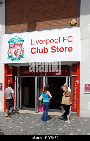 Liverpool Football club boutique dans le centre-ville, Liverpool, Royaume-Uni Banque D'Images