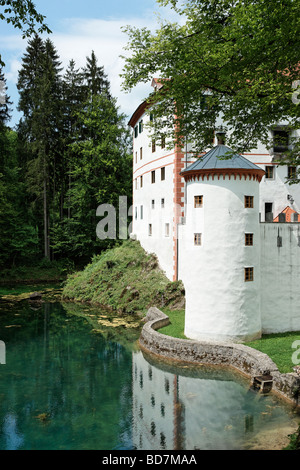 Sneznik Castle près de Kozarisce, Notranjska, la Slovénie. Banque D'Images