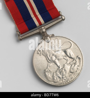 Au revers d'une médaille de service britanniques et du Commonwealth de la seconde guerre mondiale Banque D'Images