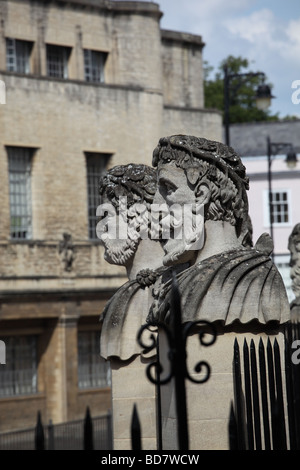 Statue Sheldonian, oxford Banque D'Images