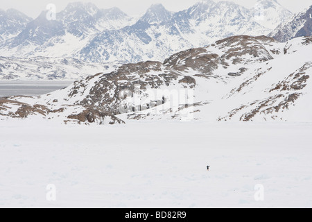 Aperçu de la glace au Groenland Kulusuk village Banque D'Images