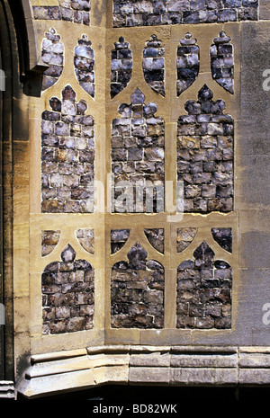 Détail de la pierre sur l'église paroissiale de Cromer Banque D'Images