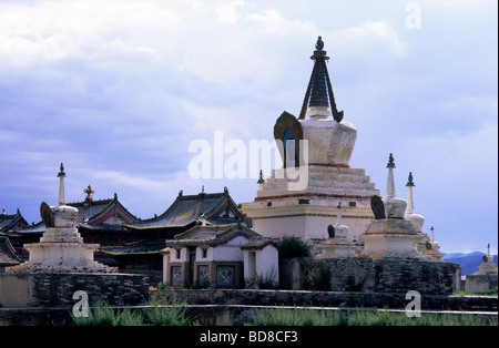 Le stupa central de Erdene Zuu monastère, Karakorum, Mongolie Banque D'Images