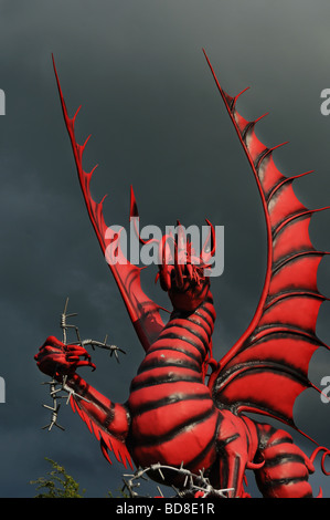 Le Welsh dragon memorial à Mametz Wood sur la Somme Banque D'Images