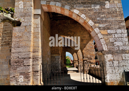 L'Espagne, Saint James Way : Détail de l'église romane Santa Maria à Carrion de los Condes Banque D'Images