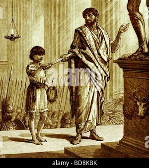 Le vœu d'Hannibal Illustration de Cassell s'illustre l'histoire universelle par Edward Ollier 1890 Banque D'Images