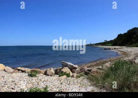 Gardiner's Bay, Cheminée Village, East Hampton, Long Island NY Banque D'Images