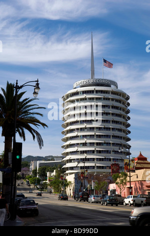 Bâtiment de Capitol Records Banque D'Images