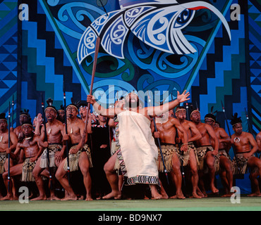 Rotorua Maori Arts danse Hakka Maori Festival Banque D'Images