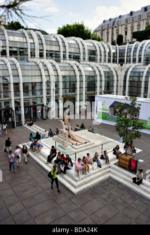 Paris France, High angle, les Halles 'le Forum des Halles' Shopping Center (détruit en 2012) photos aériennes (photos d'époque) historiques Banque D'Images