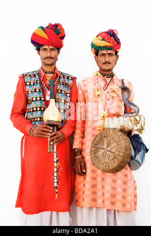 Portrait de deux charmeurs de Banque D'Images