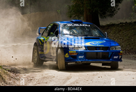 1999 Subaru Impreza WRC sur l'étape de rallye à Goodwood Festival of Speed, Sussex, UK. Dur : Massimo Cappellini. Banque D'Images