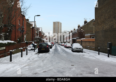 De fortes chutes de neige à Londres. Banque D'Images