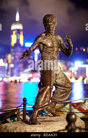 La statue de Bruce Lee Hong Kong Banque D'Images