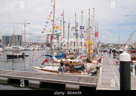 Sutton Harbour Barbican Plymouth régate classique de l'hôte Banque D'Images