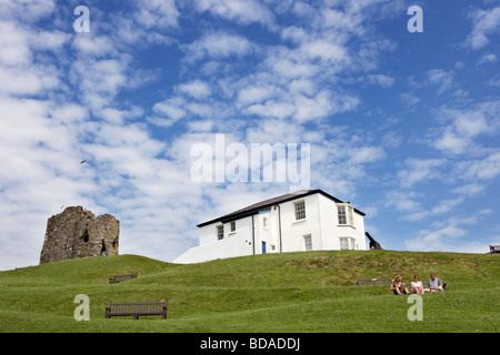 Maison sur une colline à Tenby, Pembrokeshire Wales UK Banque D'Images