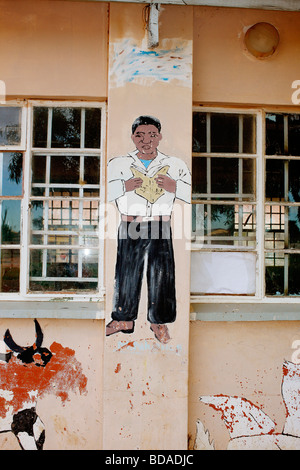 Photo murale de l'École de canton Banque D'Images